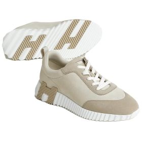 HERMES Bouncing Low top Casual Shoes Beige