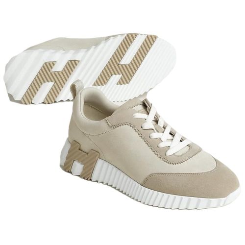 HERMES Bouncing Low top Casual Shoes Beige