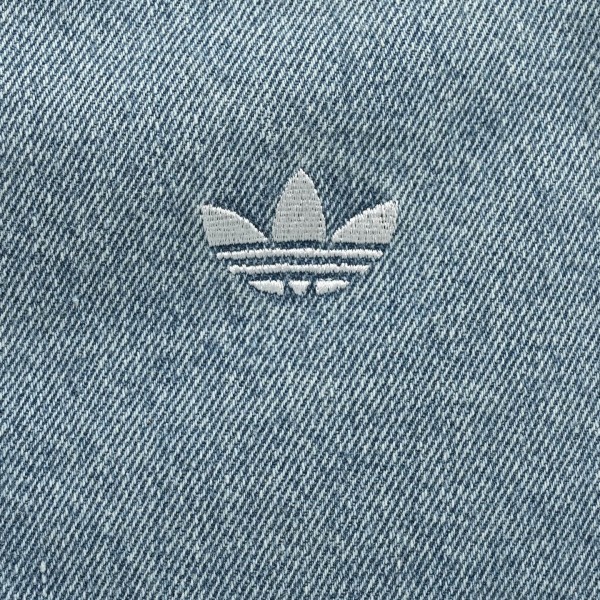 Adidas Originals Denim Jackets Women's Light Blue/Red/White/Dark Brown/Navy Blue Moderate Straight Fit