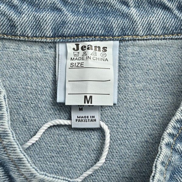 Adidas Originals Denim Jackets Women's Light Blue/Red/White/Dark Brown/Navy Blue Moderate Straight Fit