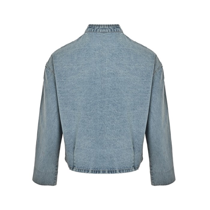 Adidas Originals Denim Jackets Women's Light Blue/Red/White/Dark Brown/Navy Blue Moderate Straight Fit