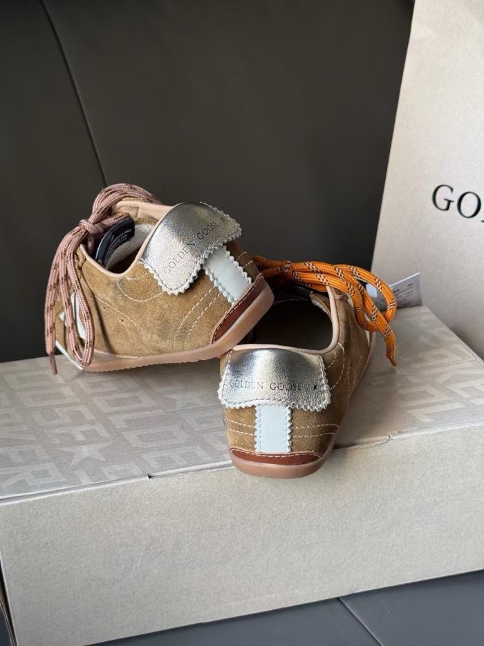 Golden Goose True Star Cow Leather Low top Casual Shoes Men's Tobacco