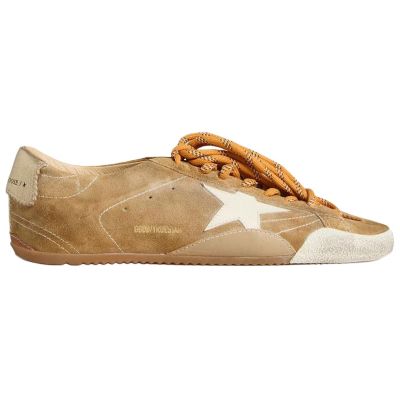 Golden Goose True Star Cow Leather Low top Casual Shoes Men's Tobacco