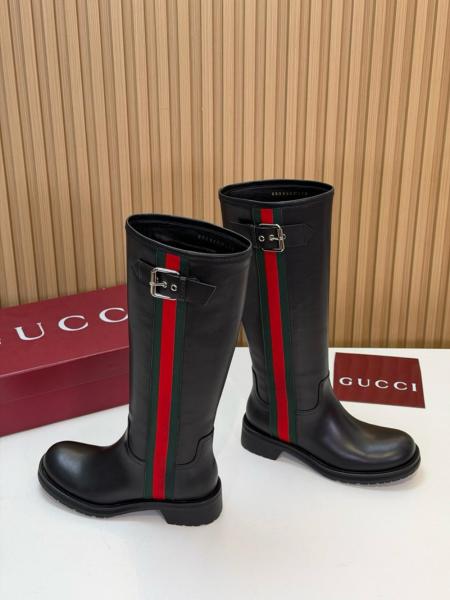 GUCCI Knee-High Boots Women's Black