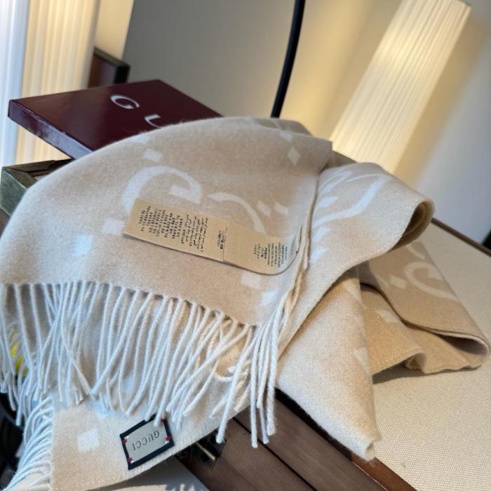 GUCCI Knit Scarves Women's Khaki