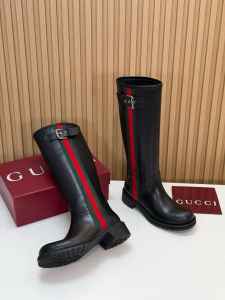 GUCCI Knee-High Boots Women's Black