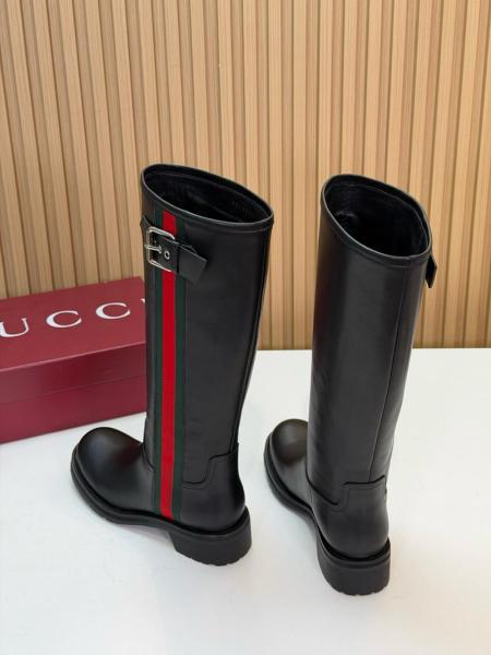 GUCCI Knee-High Boots Women's Black