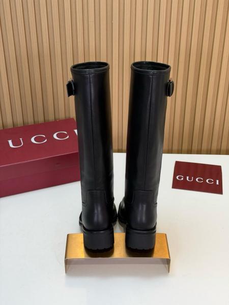 GUCCI Knee-High Boots Women's Black