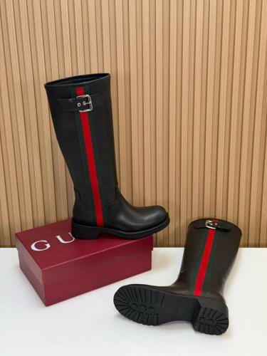 GUCCI Knee-High Boots Women's Black