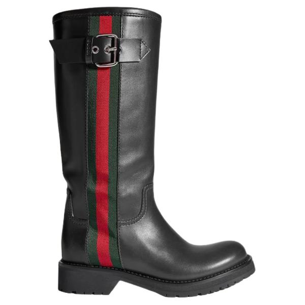 GUCCI Knee-High Boots Women's Black