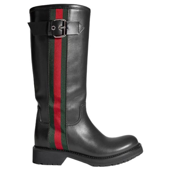 GUCCI Knee-High Boots Women's Black