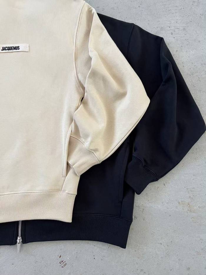 Jacquemus Logo Patch Zip Up Hoodie