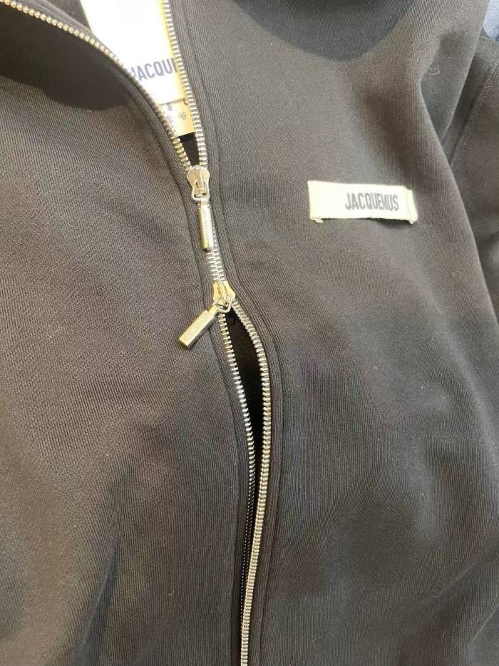 Jacquemus Logo Patch Zip Up Hoodie