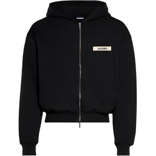 Jacquemus Logo Patch Zip Up Hoodie