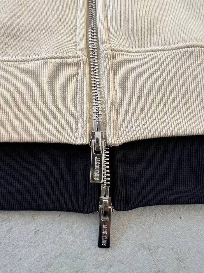 Jacquemus Logo Patch Zip Up Hoodie