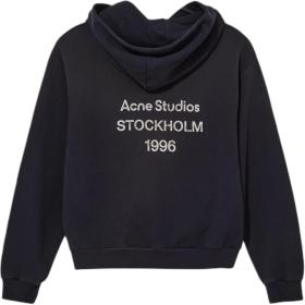 Acne Studios Sweatshirts Unisex Faded Black Hooded (Non-detachable) Moderate