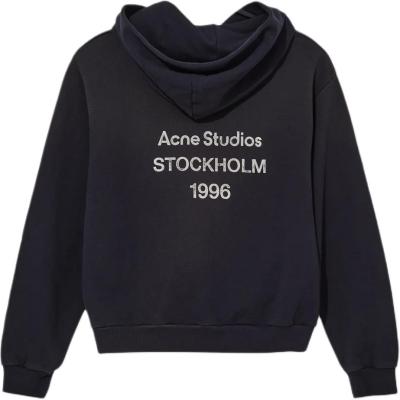 Acne Studios Sweatshirts Unisex Faded Black Hooded (Non-detachable) Moderate
