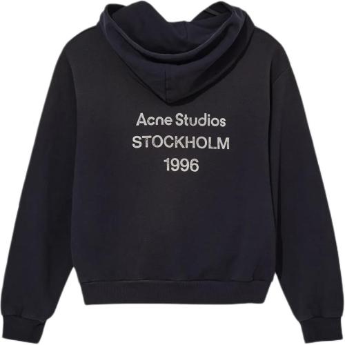 Acne Studios Sweatshirts Unisex Faded Black Hooded (Non-detachable) Moderate