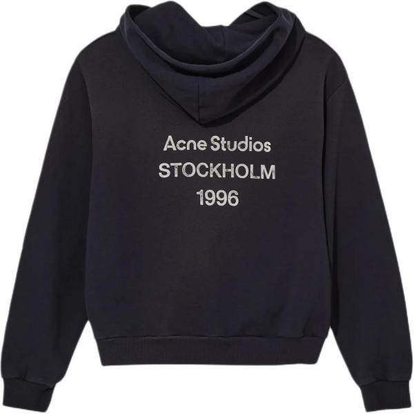 Acne Studios Sweatshirts Unisex Faded Black Hooded (Non-detachable) Moderate