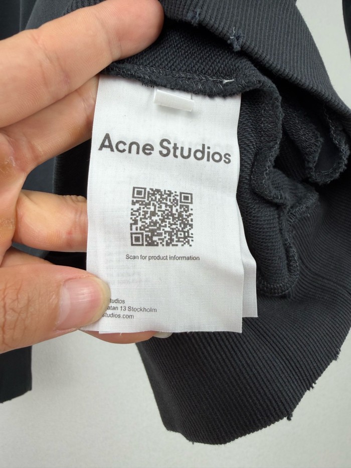 Acne Studios Sweatshirts Unisex Faded Black Hooded (Non-detachable) Moderate