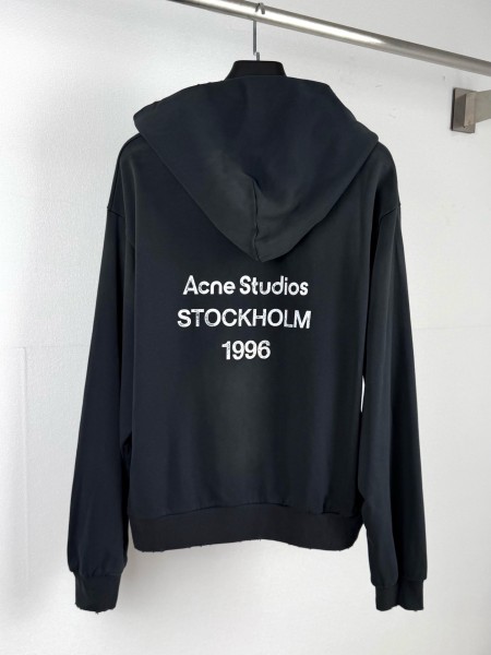 Acne Studios Sweatshirts Unisex Faded Black Hooded (Non-detachable) Moderate