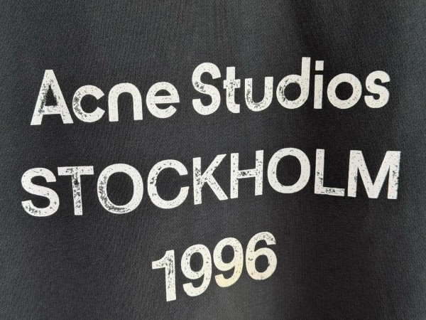 Acne Studios Sweatshirts Unisex Faded Black Hooded (Non-detachable) Moderate