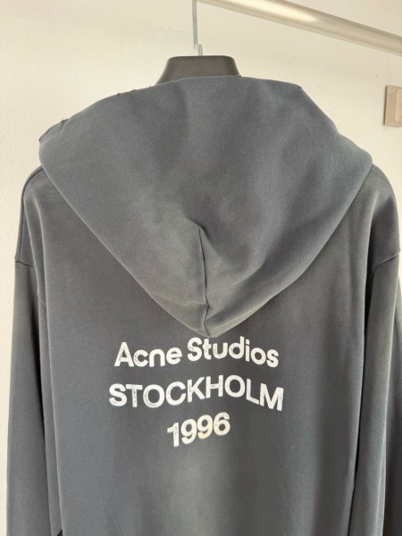 Acne Studios Sweatshirts Unisex Faded Black Hooded (Non-detachable) Moderate