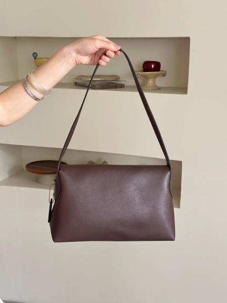 COACH Chelsea Natural Grain Cow Leather Shoulder Bag Large Women's Maple Brown CDS58-B4MPL L30cm W12cm H18cm