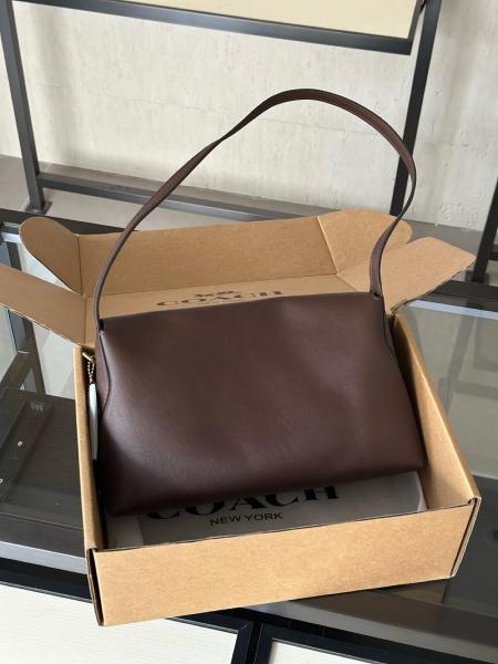 COACH Chelsea Natural Grain Cow Leather Shoulder Bag Large Women's Maple Brown CDS58-B4MPL L30cm W12cm H18cm