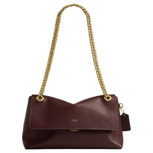 COACH Chelsea Cow Leather Crossbody Bags Large Women's Maple Brown CDS61-B4MPL size L30cm W12cm H18cm