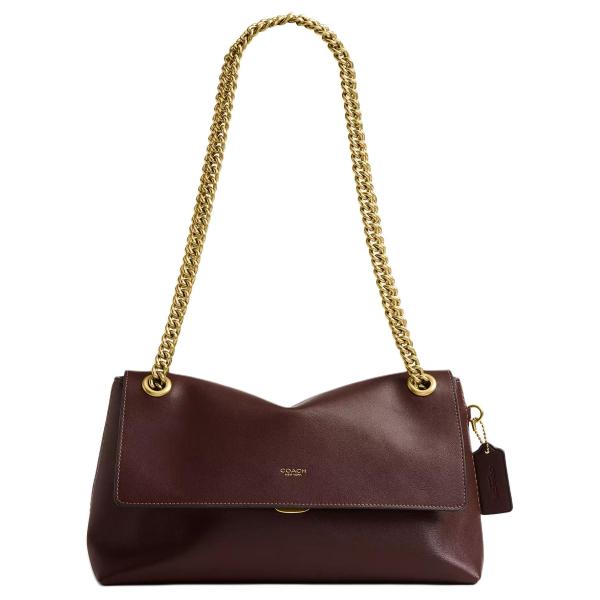 COACH Chelsea Cow Leather Crossbody Bags Large Women's Maple Brown CDS61-B4MPL size L30cm W12cm H18cm