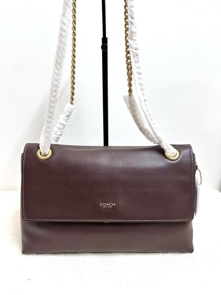 COACH Chelsea Cow Leather Crossbody Bags Large Women's Maple Brown CDS61-B4MPL size L30cm W12cm H18cm
