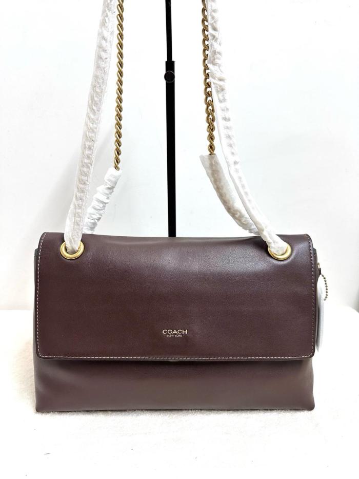 COACH Chelsea Cow Leather Crossbody Bags Large Women's Maple Brown CDS61-B4MPL size L30cm W12cm H18cm