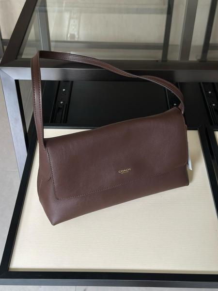 COACH Chelsea Natural Grain Cow Leather Shoulder Bag Large Women's Maple Brown CDS58-B4MPL L30cm W12cm H18cm
