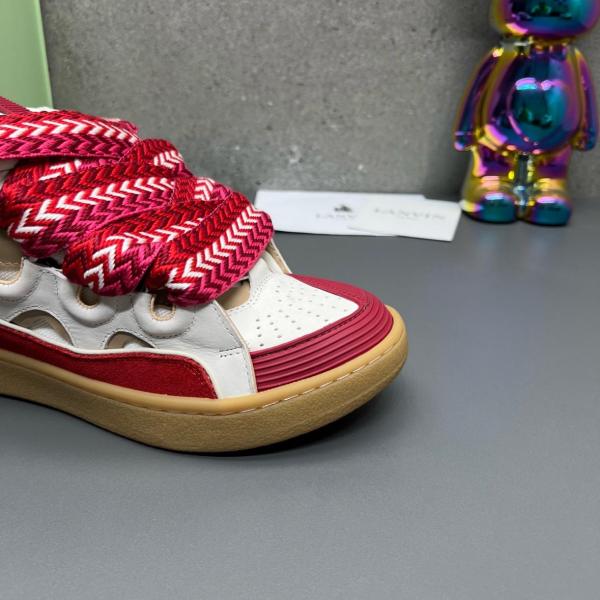 Lanvin Curb Leather Low top Skateboard Shoes Unisex White
