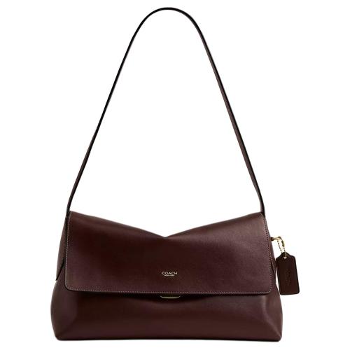 COACH Chelsea Natural Grain Cow Leather Shoulder Bag Large Women's Maple Brown CDS58-B4MPL L30cm W12cm H18cm
