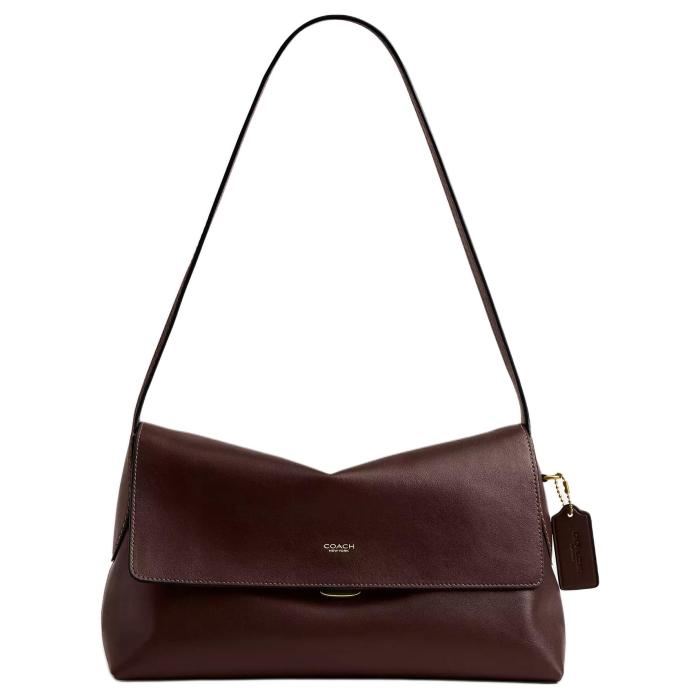 COACH Chelsea Natural Grain Cow Leather Shoulder Bag Large Women's Maple Brown CDS58-B4MPL L30cm W12cm H18cm