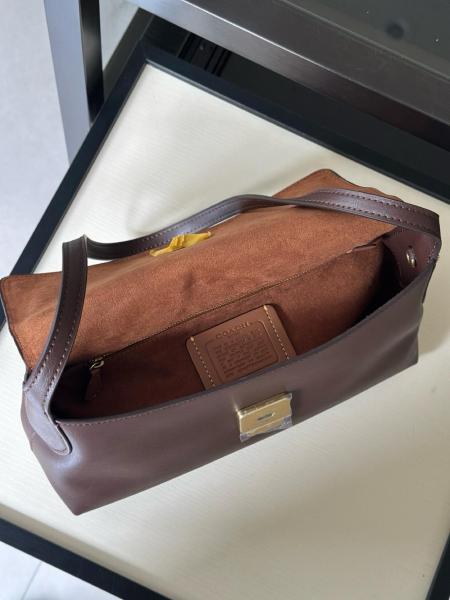 COACH Chelsea Natural Grain Cow Leather Shoulder Bag Large Women's Maple Brown CDS58-B4MPL L30cm W12cm H18cm