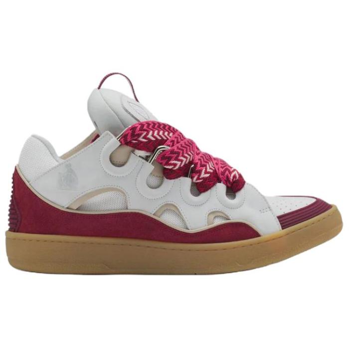 Lanvin Curb Leather Low top Skateboard Shoes Unisex White