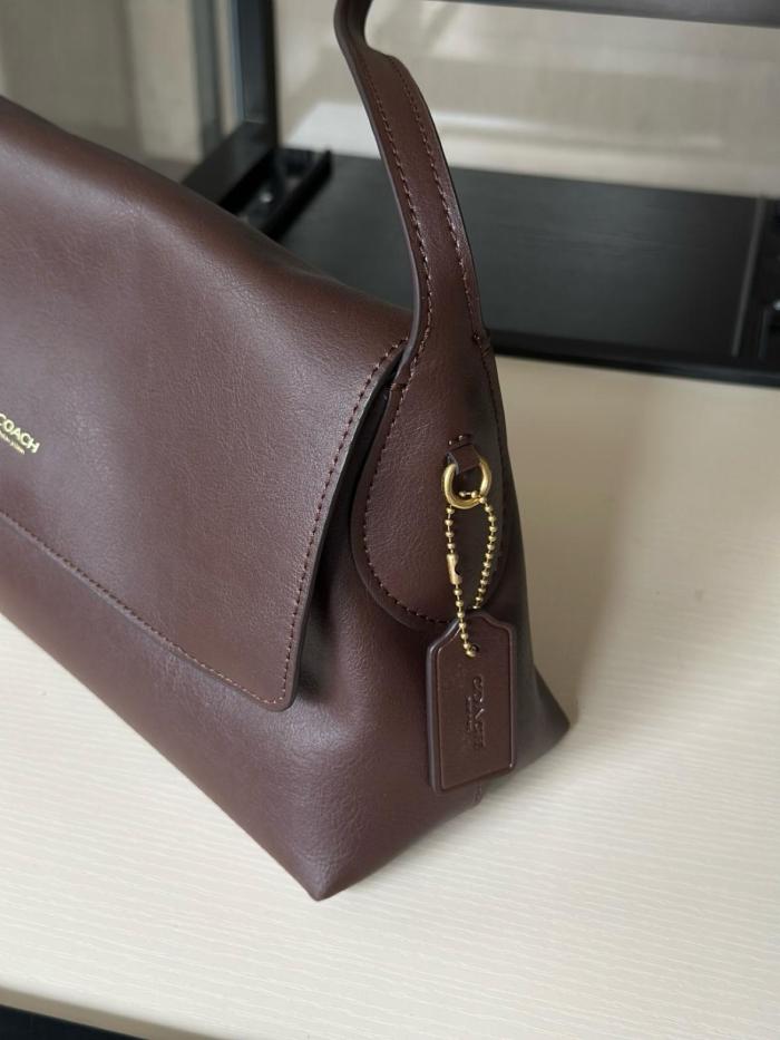 COACH Chelsea Natural Grain Cow Leather Shoulder Bag Large Women's Maple Brown CDS58-B4MPL L30cm W12cm H18cm