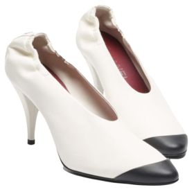 CHANEL SS26 Sheepskin Cone Heel High Heels 8.5cm Women's Ivory White