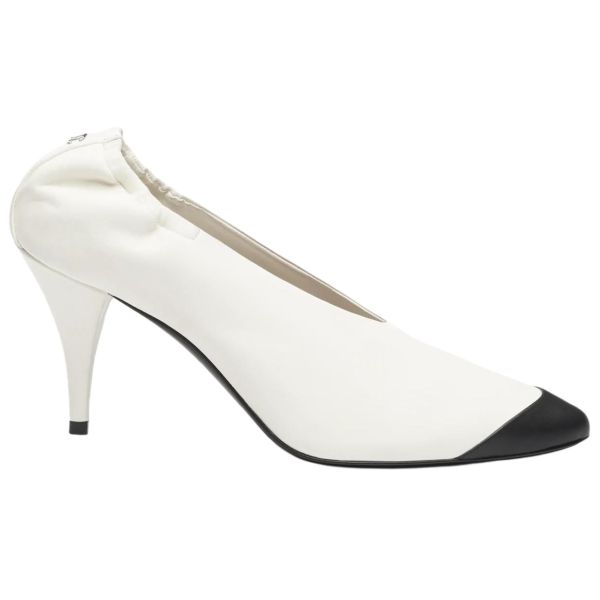 CHANEL SS26 Sheepskin Cone Heel High Heels 8.5cm Women's Ivory White
