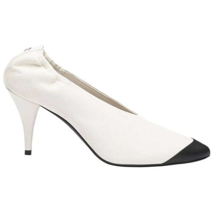 CHANEL SS26 Sheepskin Cone Heel High Heels 8.5cm Women's Ivory White