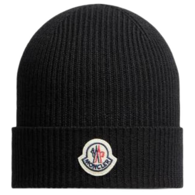 Moncler Logo-appliqué Ribbed-knit Beanie