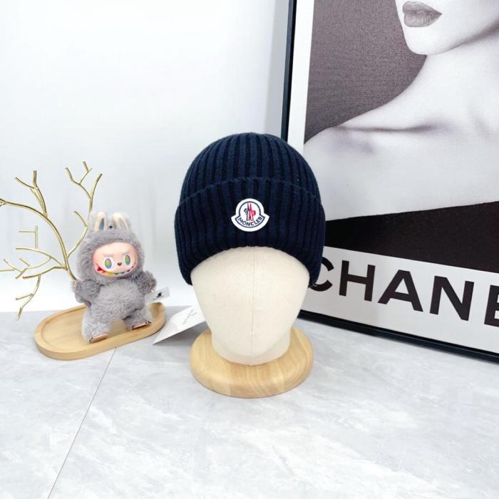 Moncler Logo-appliqué Ribbed-knit Beanie