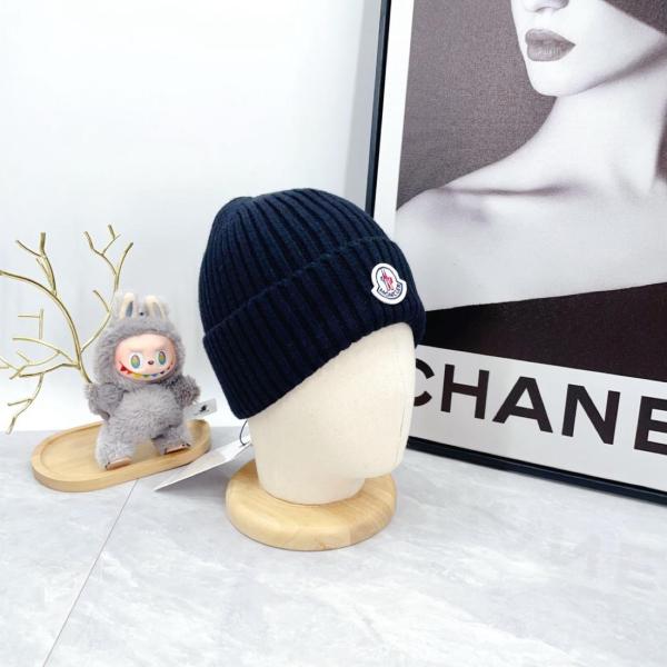 Moncler Logo-appliqué Ribbed-knit Beanie