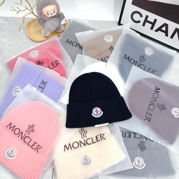 Moncler Logo-appliqué Ribbed-knit Beanie