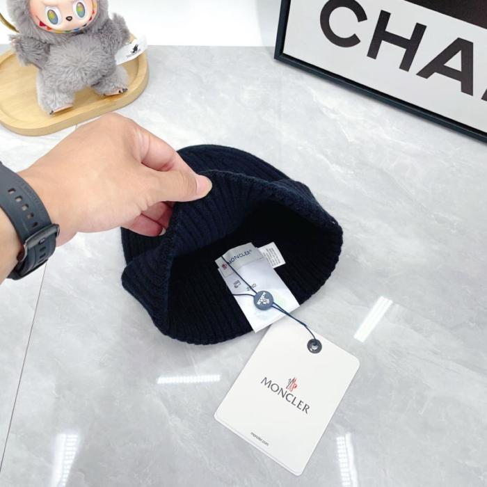 Moncler Logo-appliqué Ribbed-knit Beanie