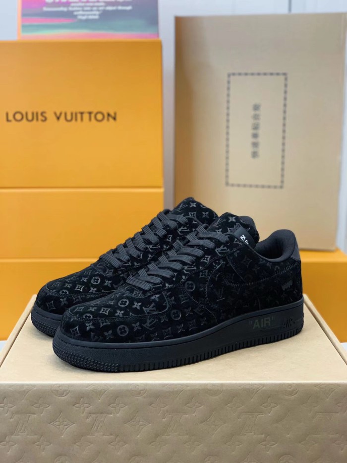 Louis Vuitton Nike Air Force 1 Low By Virgil Abloh Black