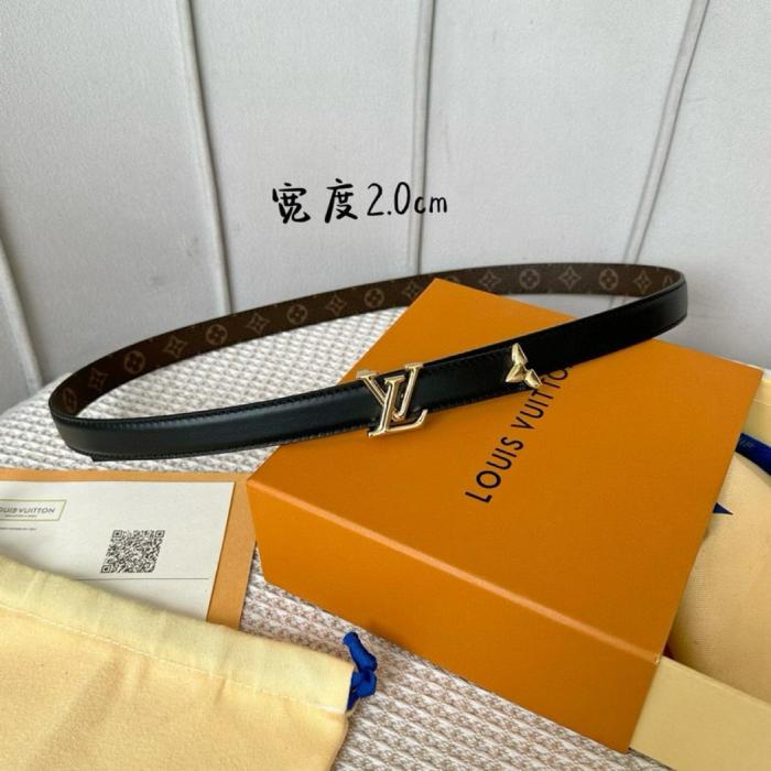 LOUIS VUITTON Lv Pretty Lv 20mm Reversible Belt 
